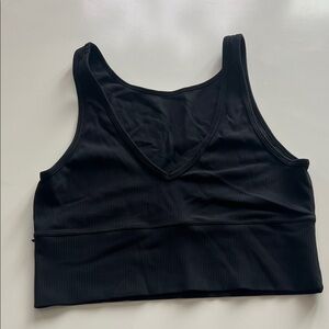 Black Lululemon Power Pivot Ribbed Tank